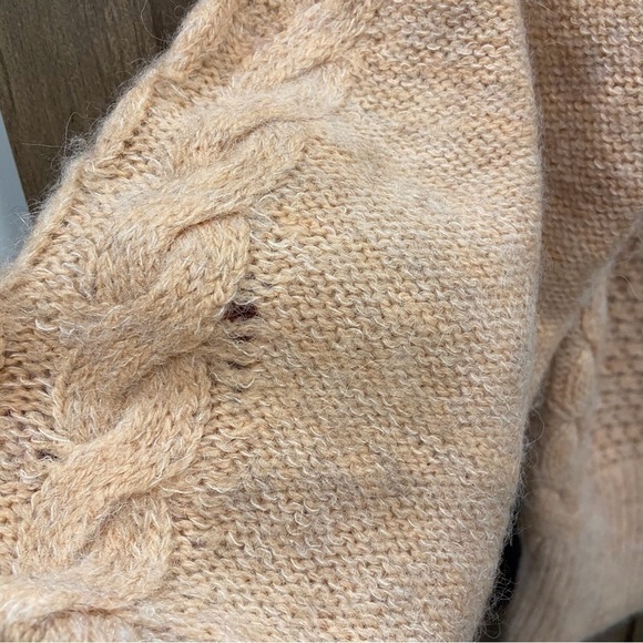 Anthropologie Sleeping On Snow Knit Off Shoulder Alpaca Blend Sweater Medium - Picture 8 of 13